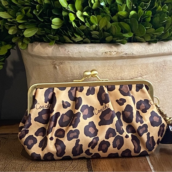 Coach Leopard Ocelot Satin Framed Kisslock - Picture 10 of 15